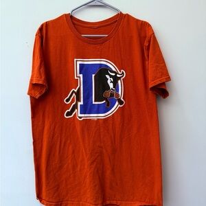 Orange Graphic T-Shirt with Bull Logo